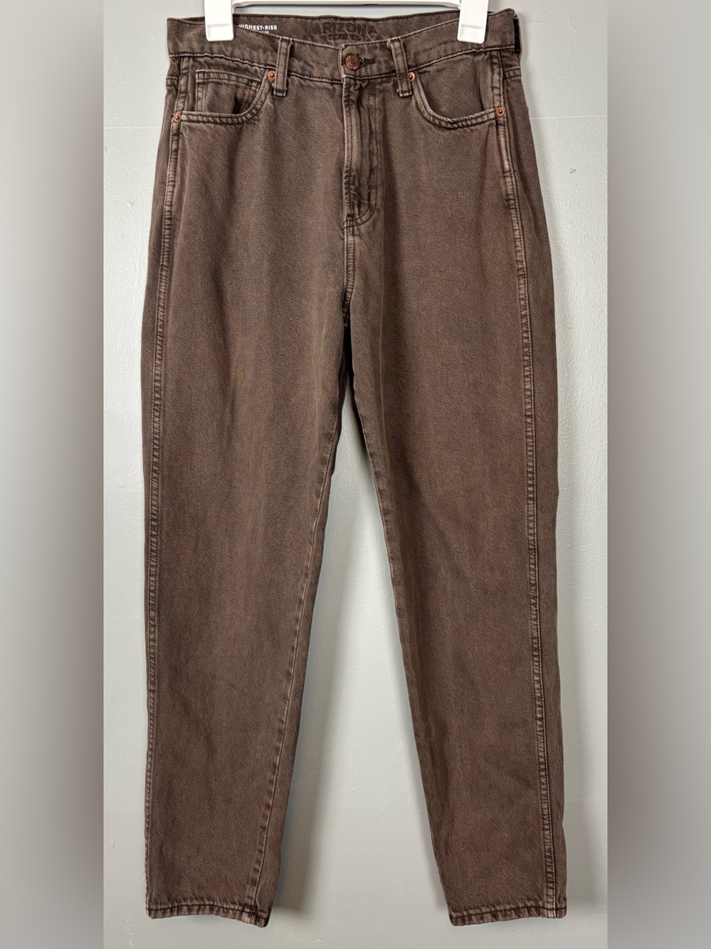Vintage Style Brown Cottagecore Granola 100% Cotton High Rise Relaxed Mom Jeans